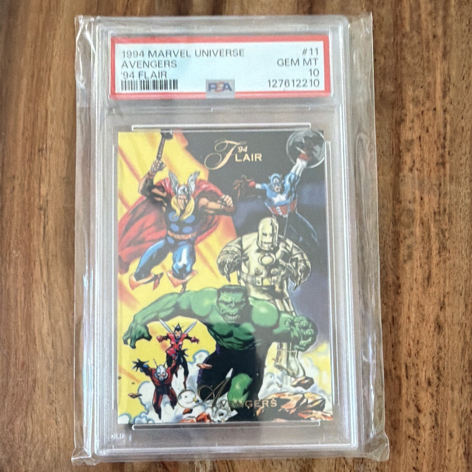 1994 Flair Marvel Universe Avengers Assemble #11 PSA GEM MINT 10 Low Pop
