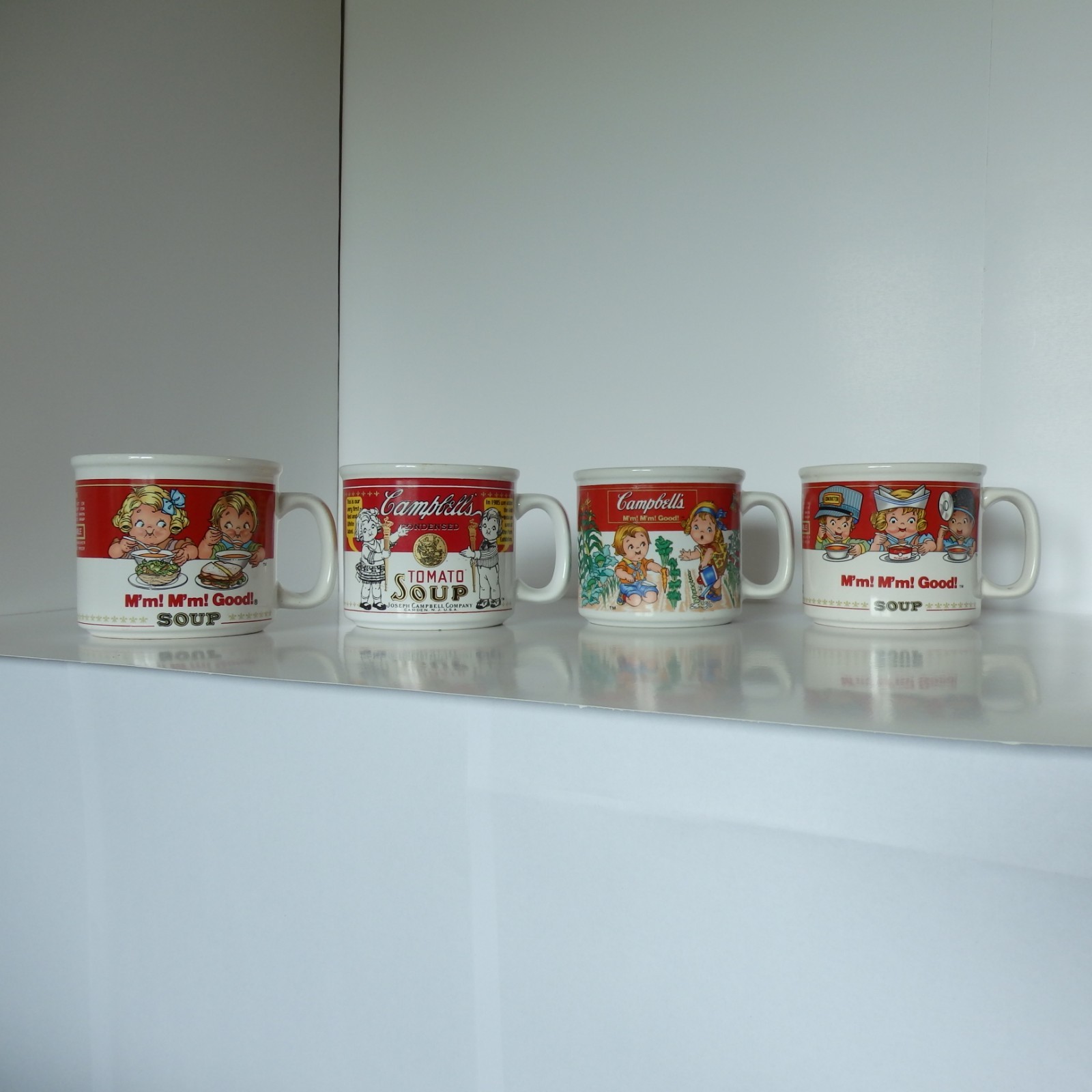 Vintage Campbell’s Soup Mugs Set of 4 Westwood Campbell Kids 1997 1999 Mixed