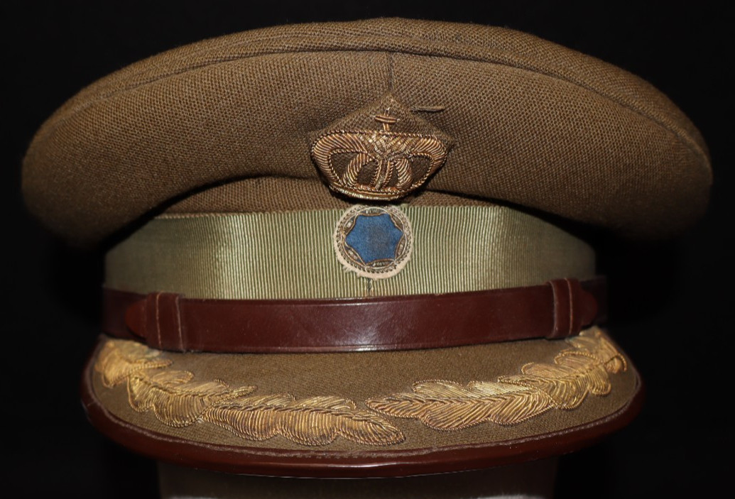 Cold War Era Greek Army Senior Officers Service Visor Hat Bullion Oak Leaves