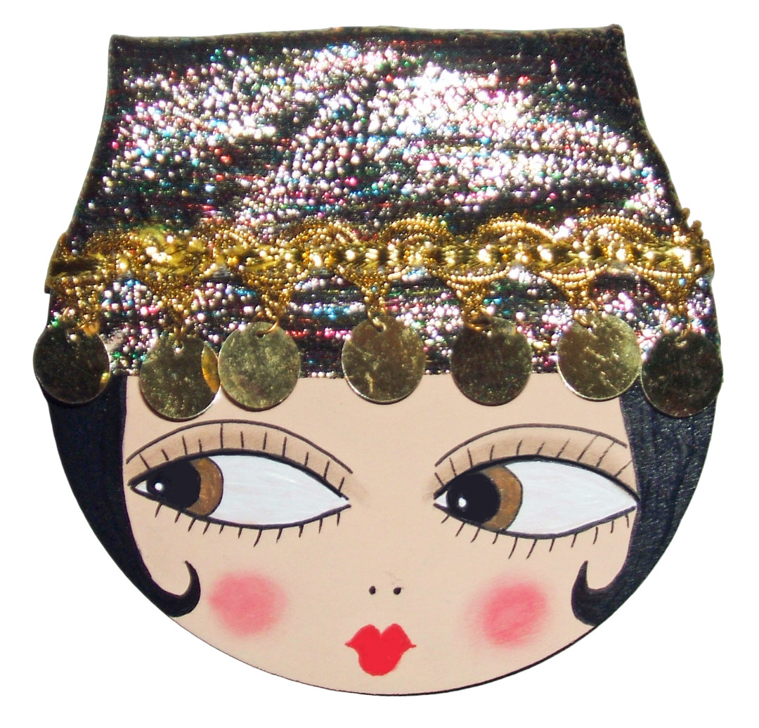 Flapper Girl FORTUNE TELLER Cute 1920s Inspired Art Deco Style Wall ART Plaque