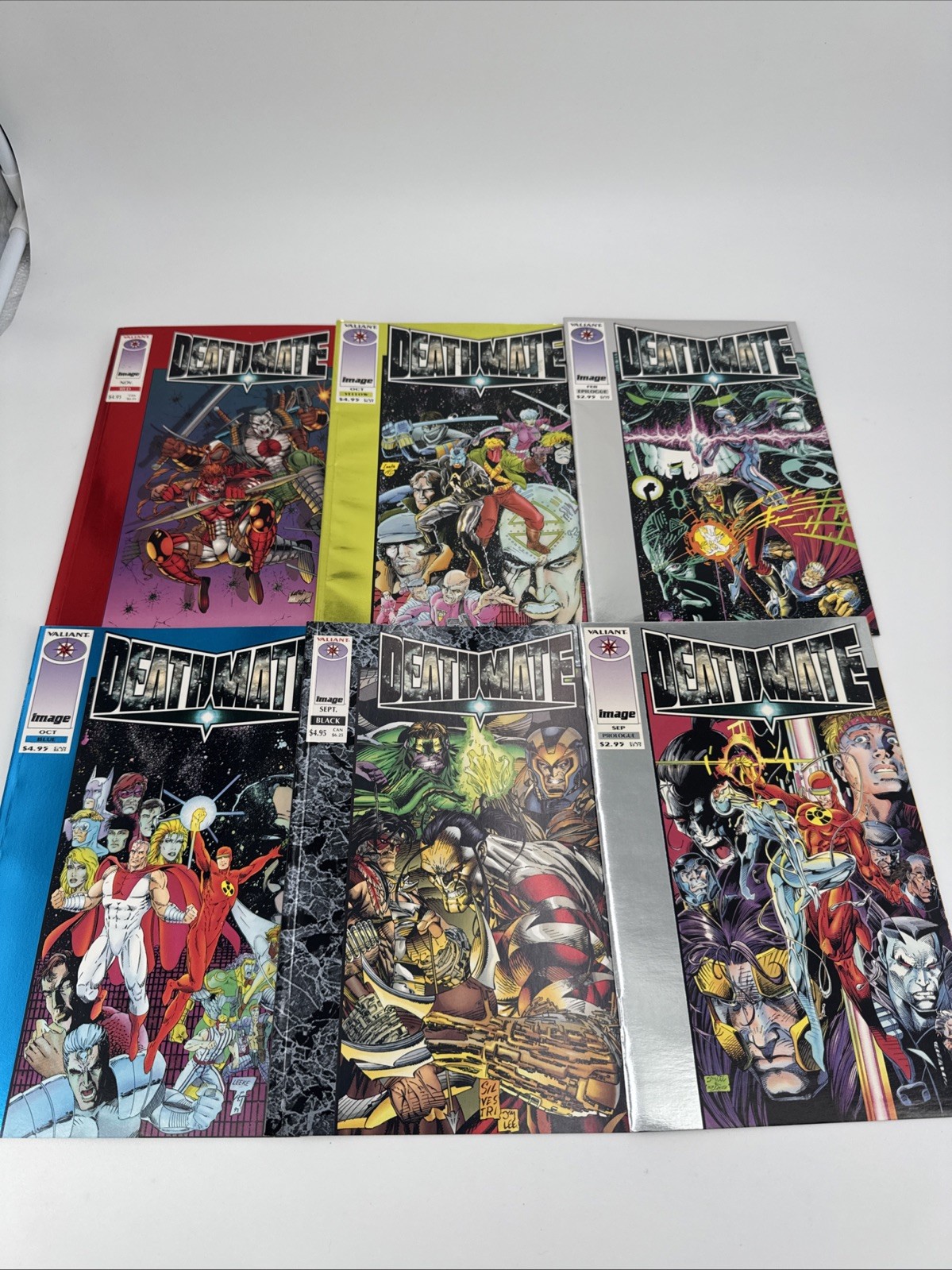 Deathmate lot of 6 comics - Prologue, Black, Yellow, Blue, Red, Epilogue Deathmate lot of 6 comics - Prologue, Black, Yellow, Blue, Red, Epilogue