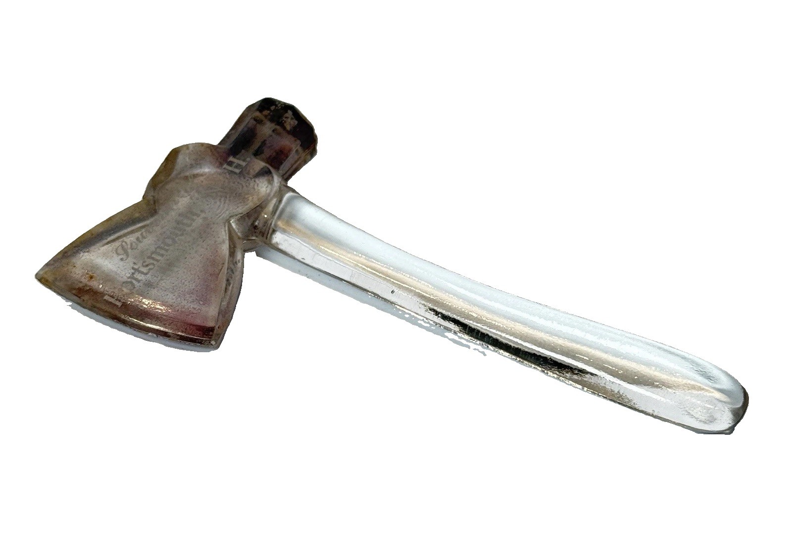 PORTSMOUTH NH NEW HAMPSHIRE Souvenir ANTIQUE Glass TRINKET AXE