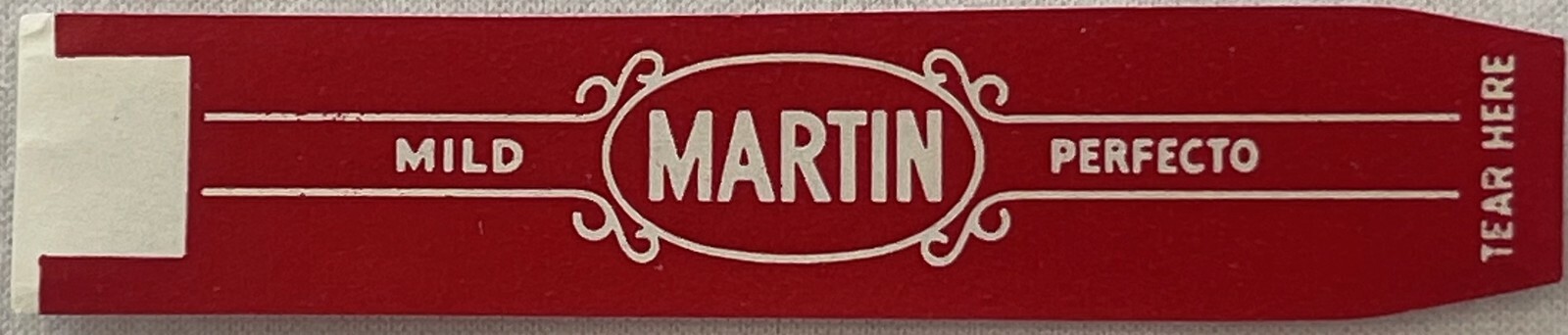Antique 1930s-1960s 🍂 Martin Mild Perfecto Cigar Band Tear-Here Unused NOS