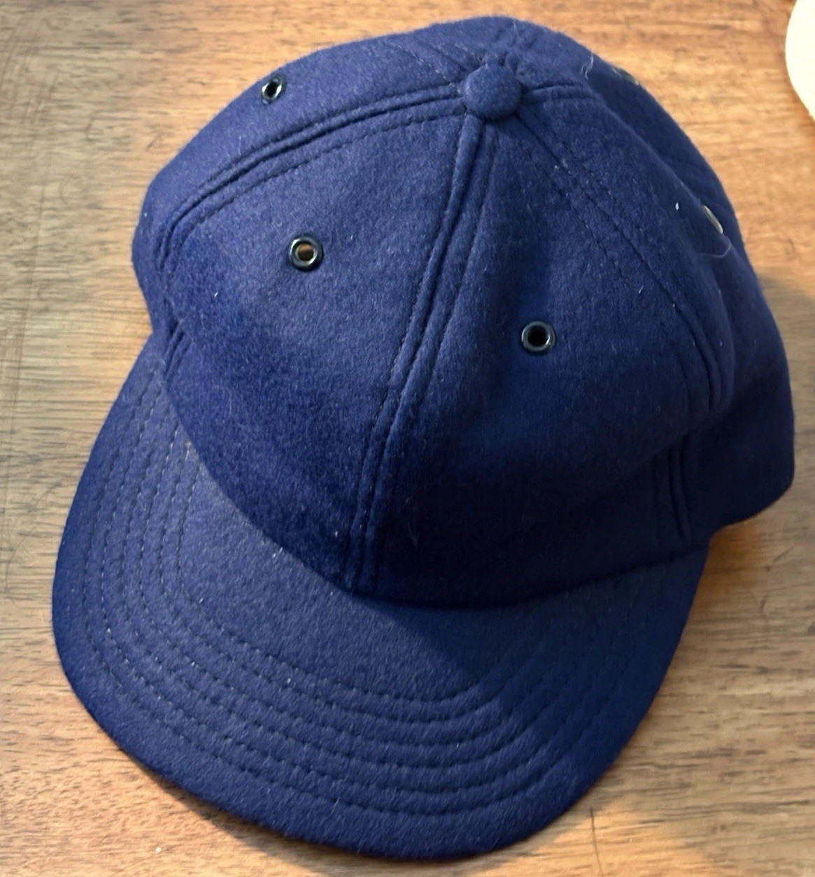 WWII / 1950’s USN Pilot Aviator Navy Blue Wool Baseball Cap ~ Unused