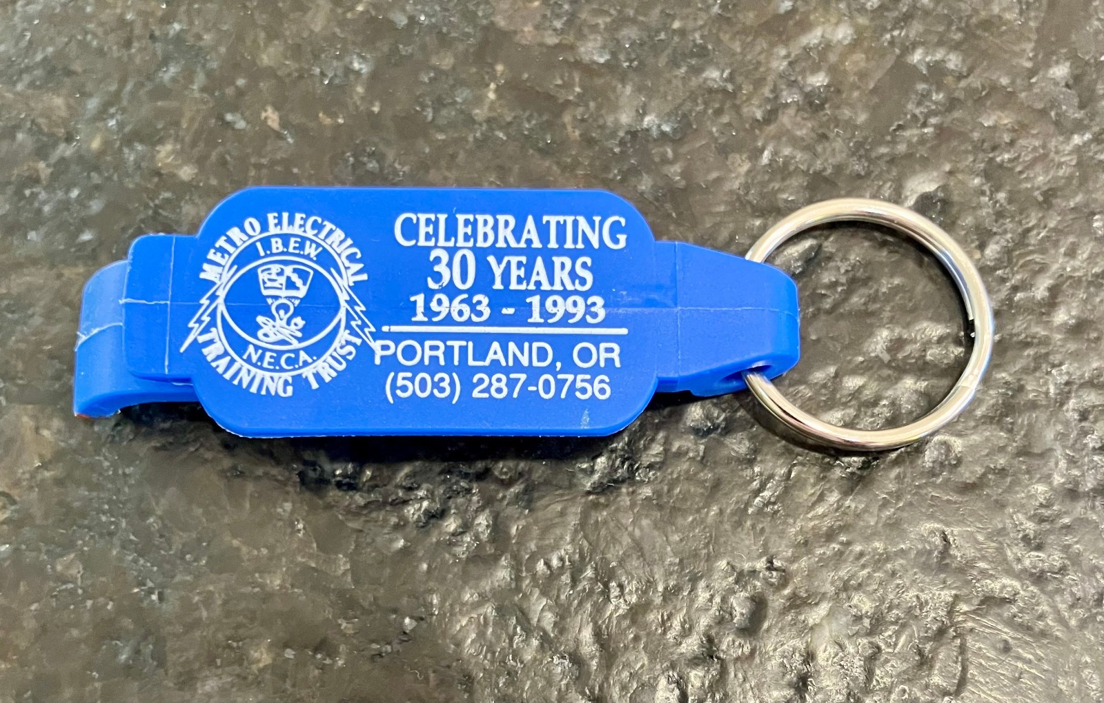 Vintage 1993 IBEW Electrical Union Portland Oregon Metro Keychain Bottle Opener
