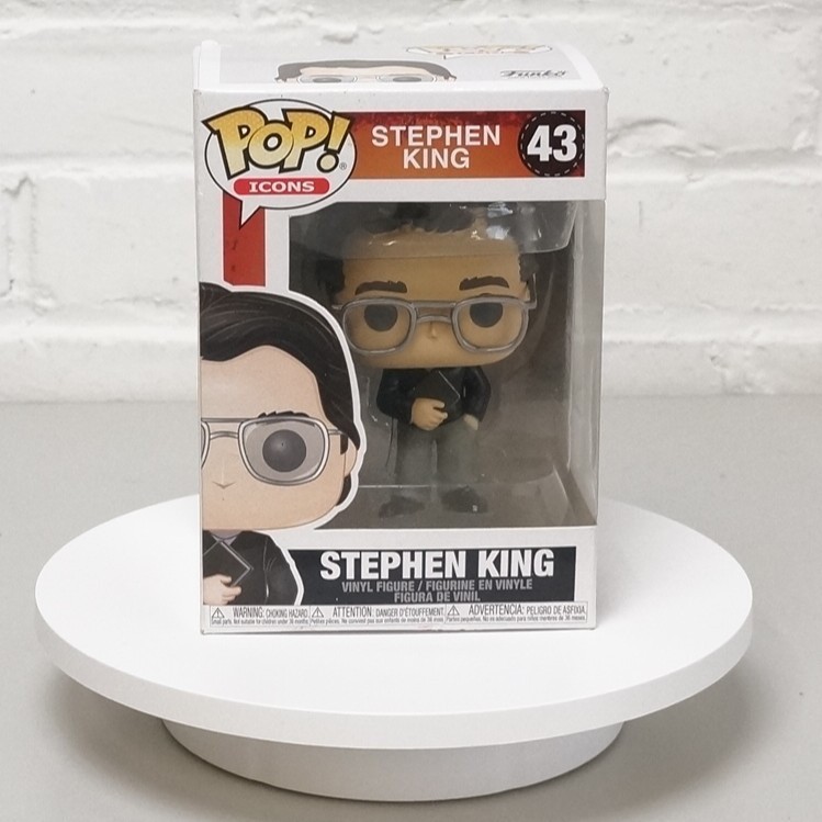 Funko Pop Icons Stephen King #43 Horror Author with Book Vinyl Figure