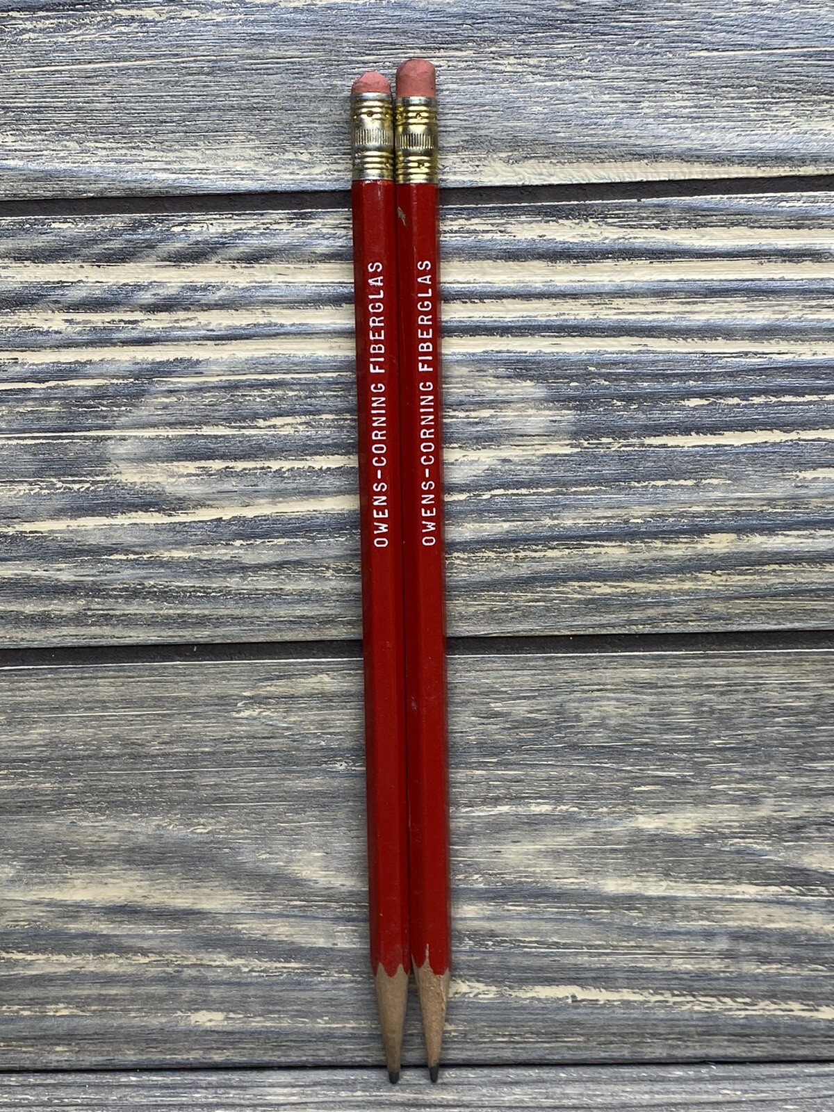 Vintage Owens Corning Fiberglass Red Wooden￼Sharpened Pencil