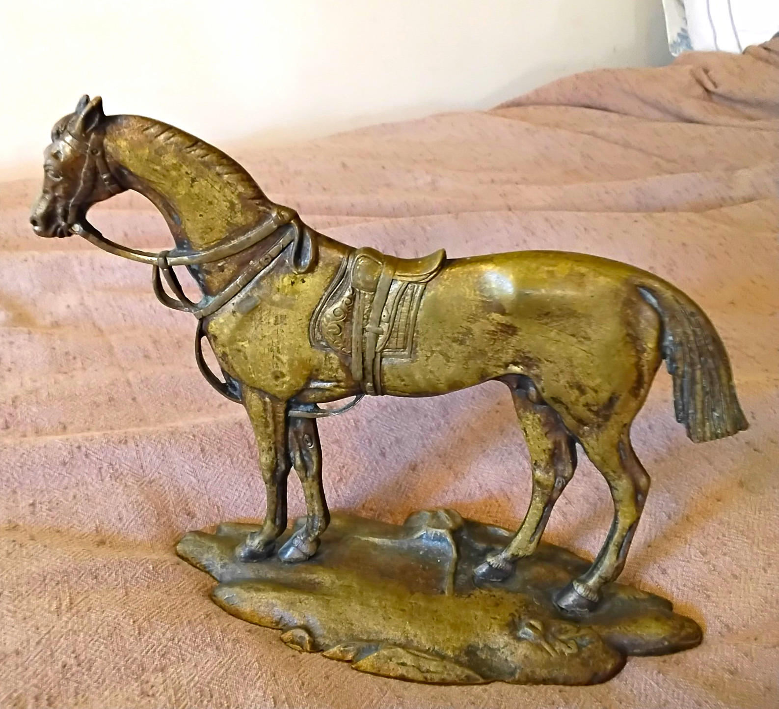 Vintage/Antique  Bronze Horse Display  On Bronze Base