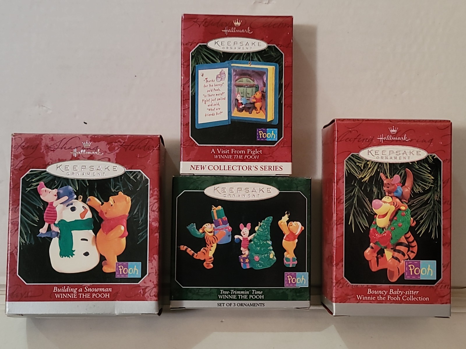 Hallmark Keepsake Hallmark Ornaments (4x) Pooh, Piglet, Tigger, Snowman 6x Total