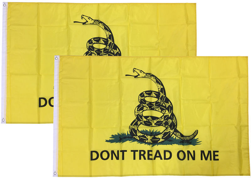 2 PACK 3x5 Ft Gadsden DONT TREAD ON ME Culpepper Rattlesnake Tea Party Flag 100D