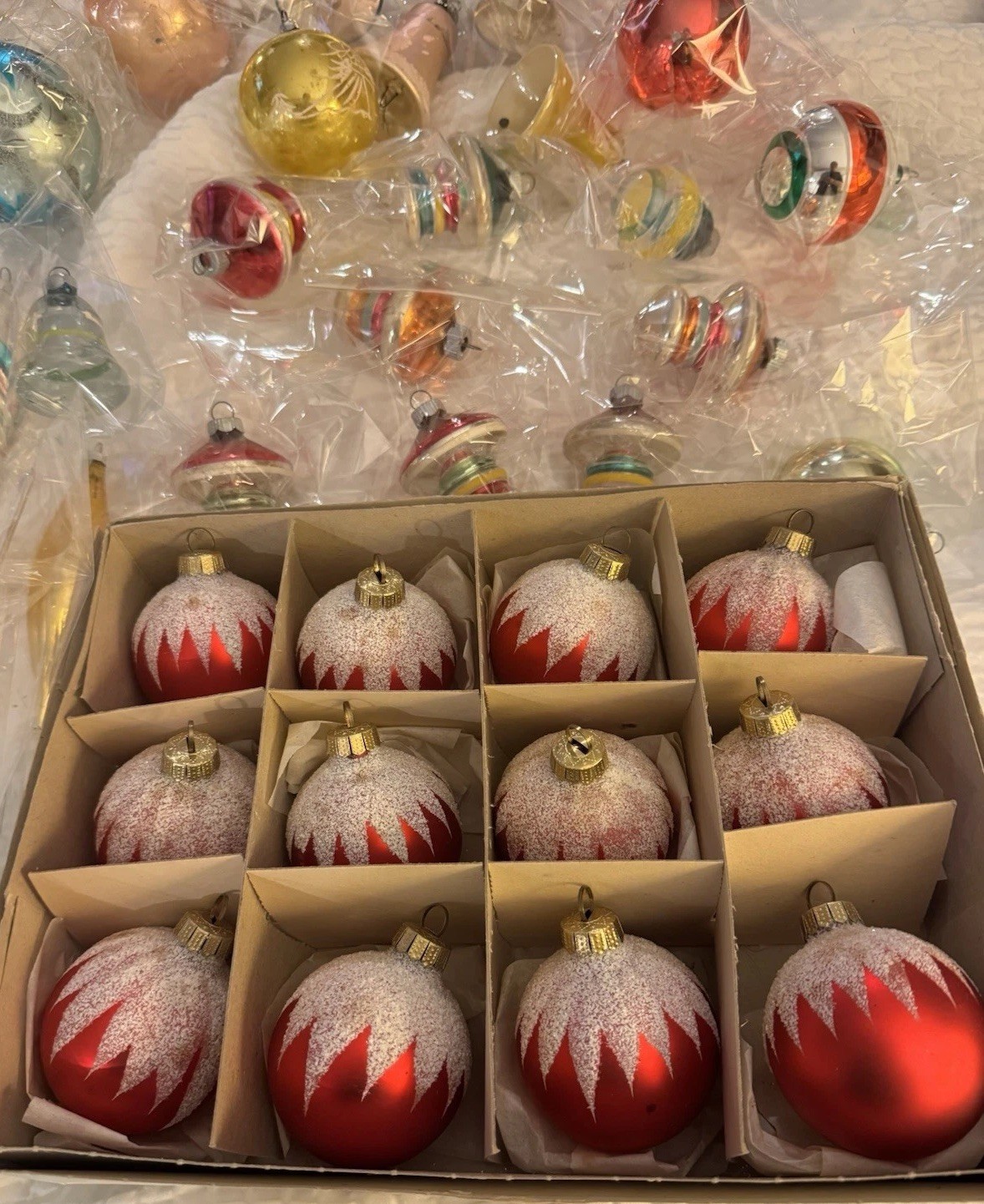 38 Vintage Ornaments USA GERMANY Misc. Mercury Glass