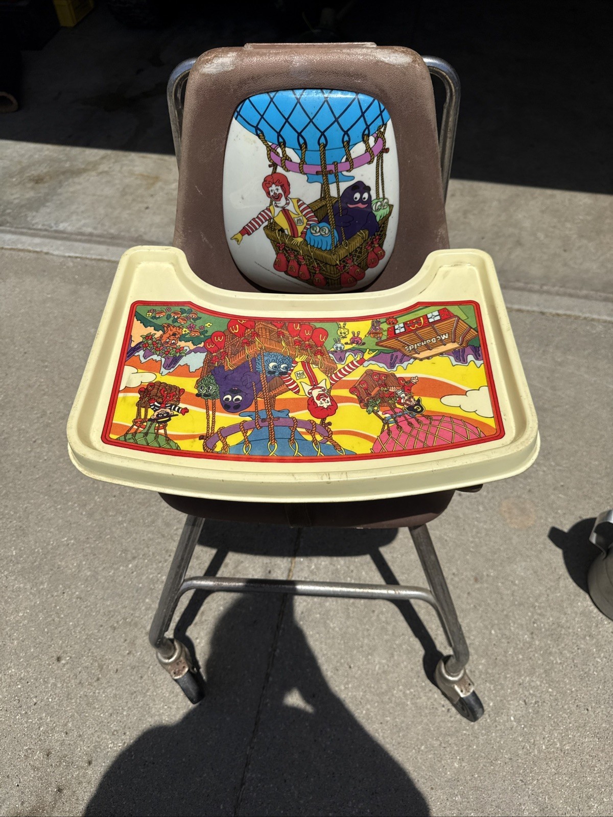 Vintage McDonalds Prince Castle High Chair Ronald Grimace Tray USA Restaurant