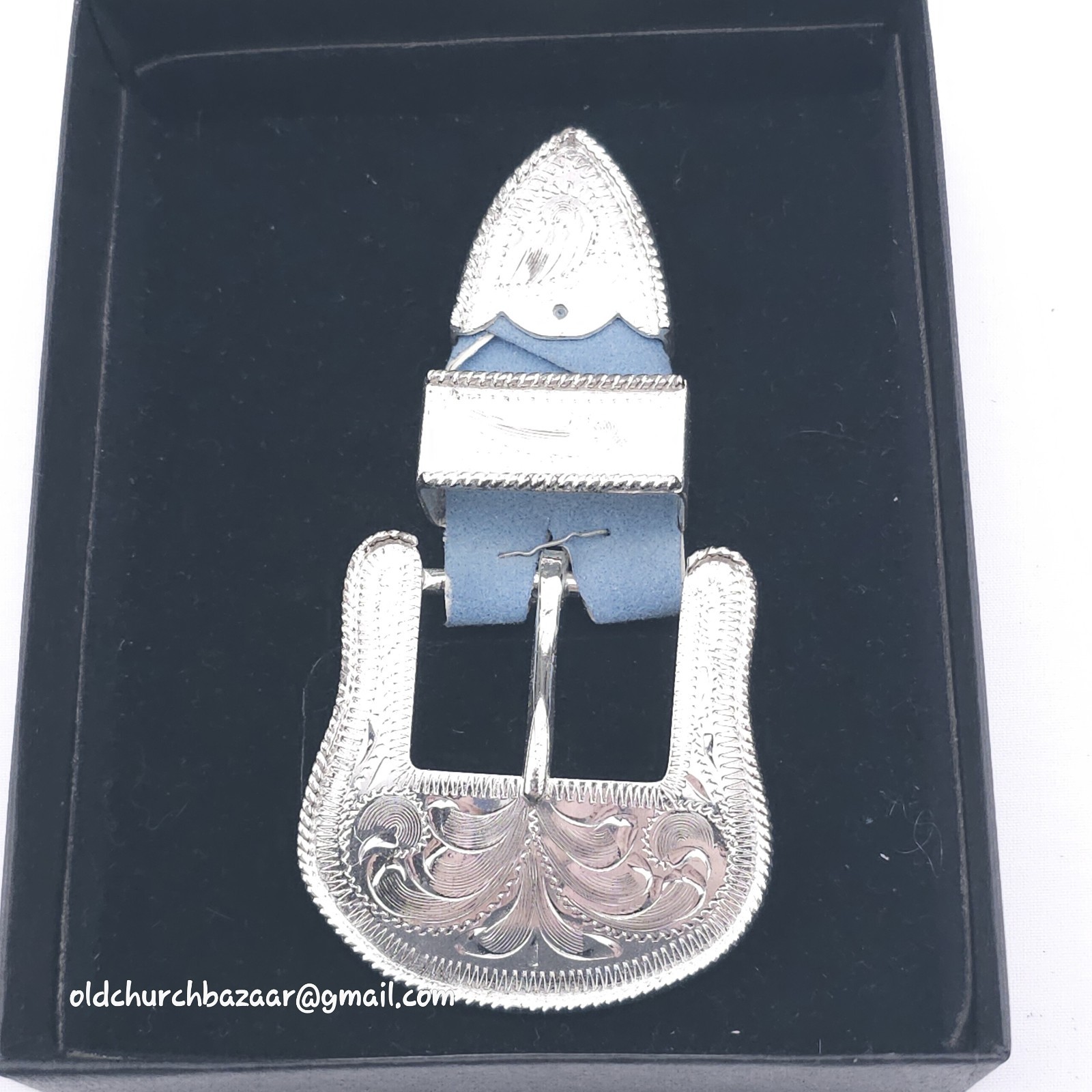 Montana Silversmiths Sterling Silver Plate Belt Buckle Tip Loop  Western 1\