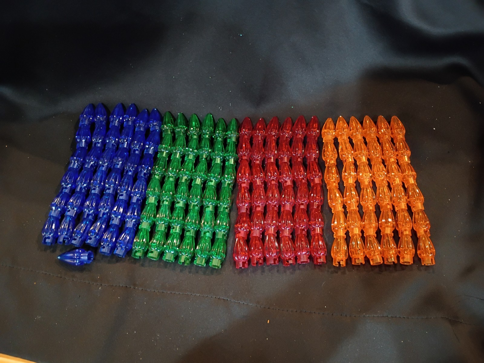 Vintage Christmas String Light Light Bulb Reflectors Plastic Covers Lot Of 145