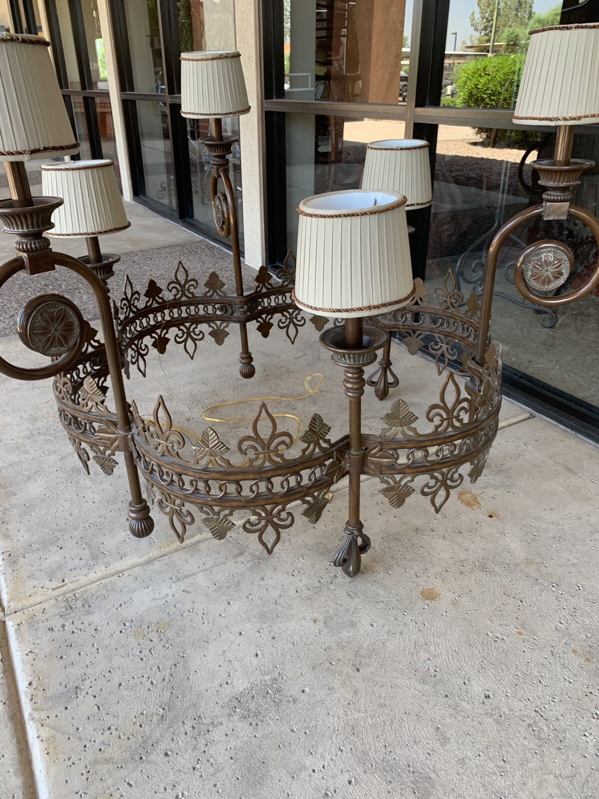 Fabulous modern, cast Bronze custom Chandelier