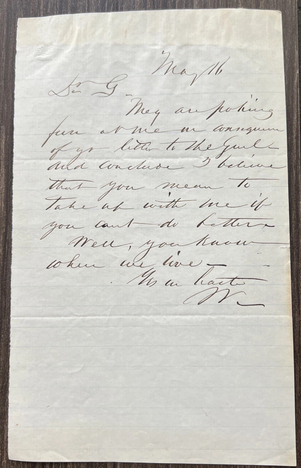 Antique 1816 Handwritten Cursive Personal Letter They Are Looking For Me