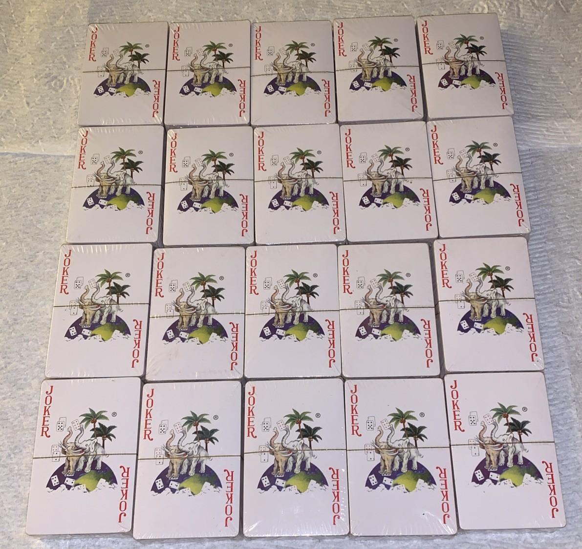 Vintage India Elephant Playing Card Decks~LOT OF 20 DECKS~SEALED