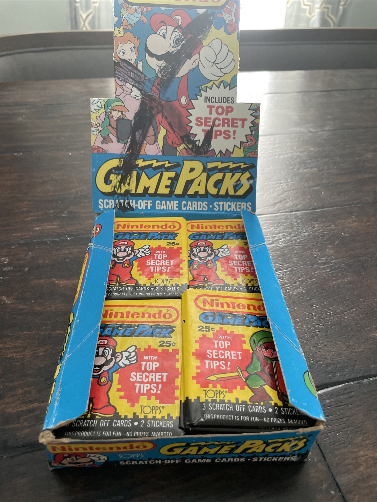 (1) Sealed Wax Pack NINTENDO 1989 Topps Trading Cards Mario Link And More