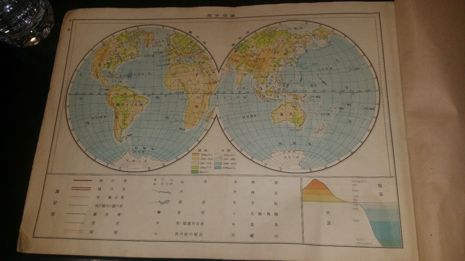 WW2 Japanese map atlas Pacific Army Navy Marines antique old collectible