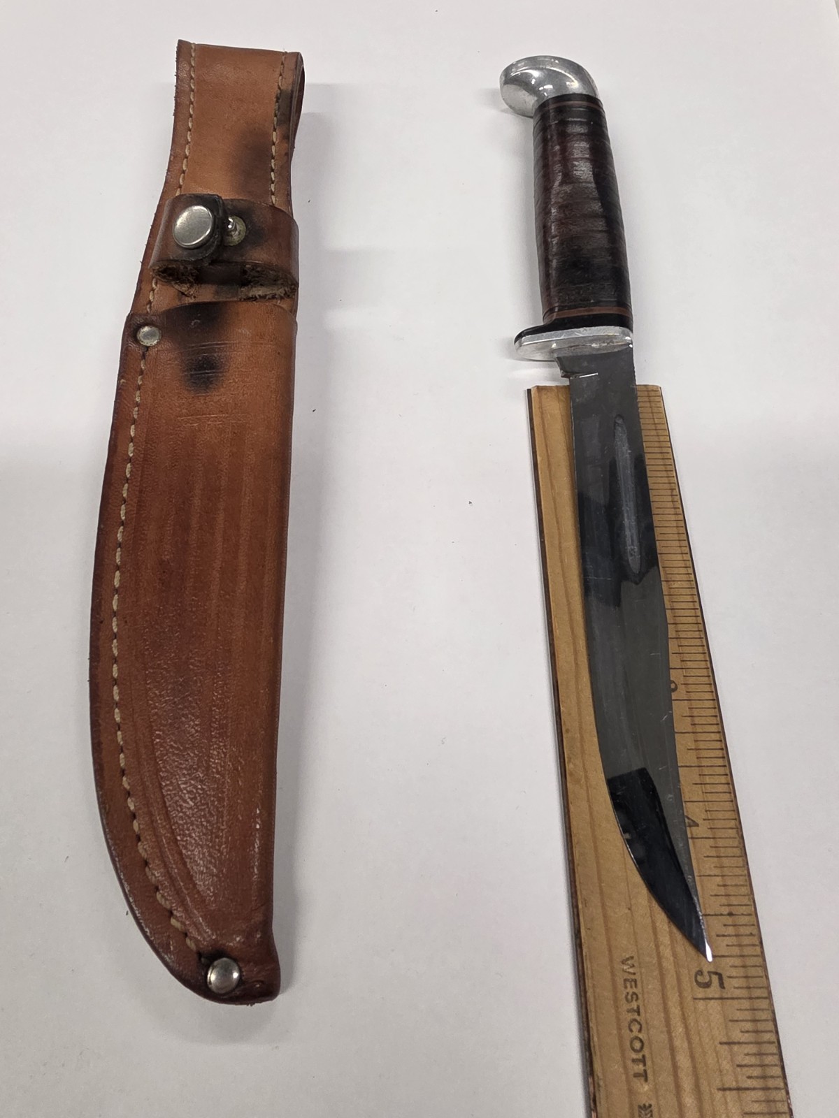 RARE 1965-1979 CASE XX USA 364 SAB VINTAGE HUNTING SKINNING BOWIE KNIFE & SHEATH
