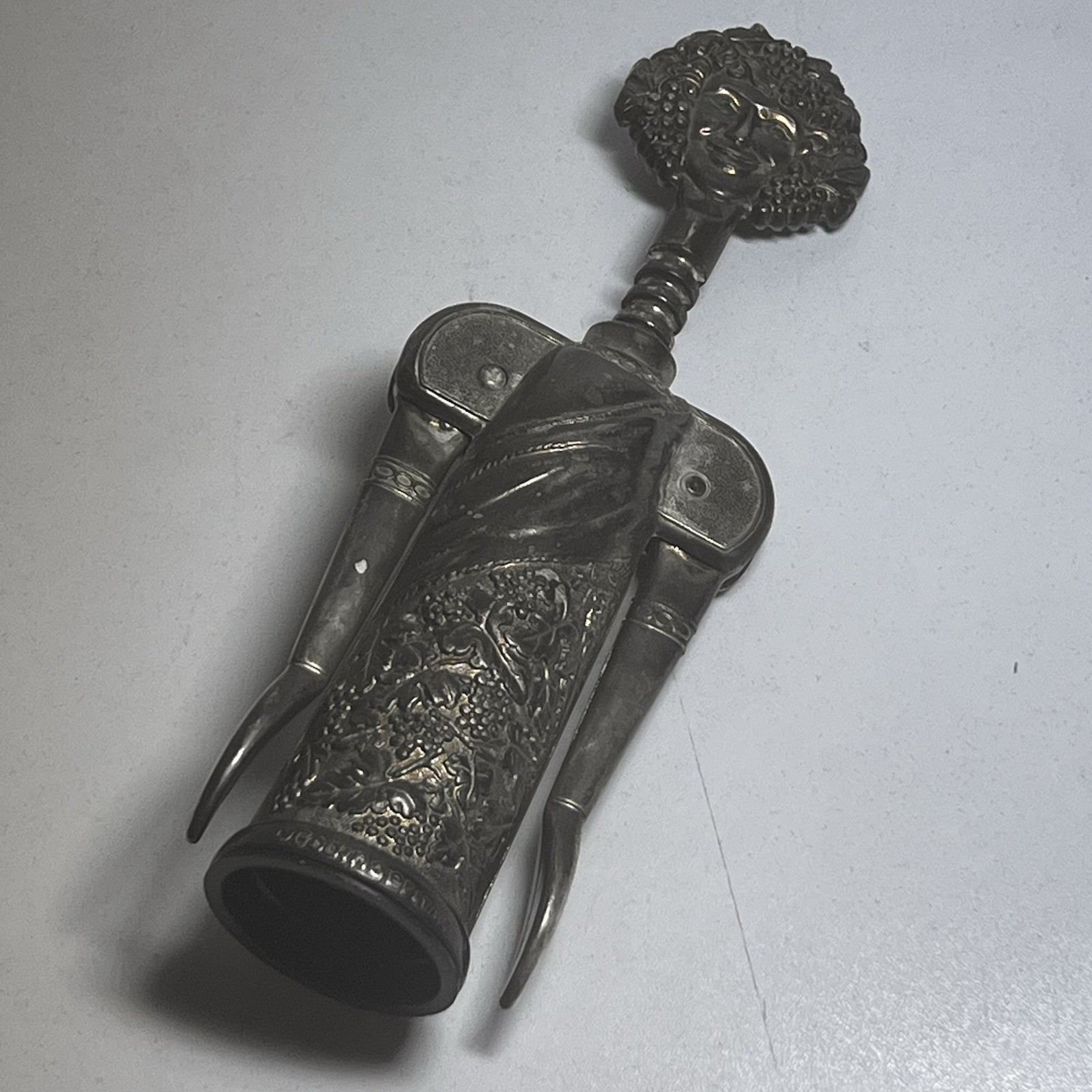 Vintage 1980's Godinger Bacchus Silverplate Elegant Wine Corkscrew