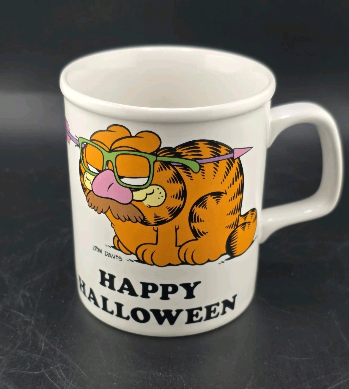 Vtg Garfield 1978 October Happy Halloween Mug Coffee Cup Collector