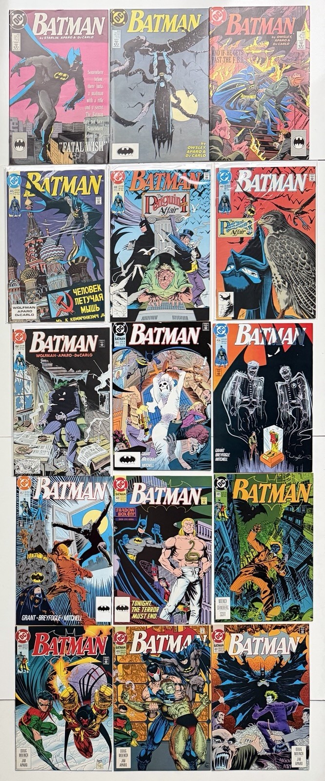 Batman #430 431 432 445 448 449 450 455 456 457 469 485 488 489 491 Lot