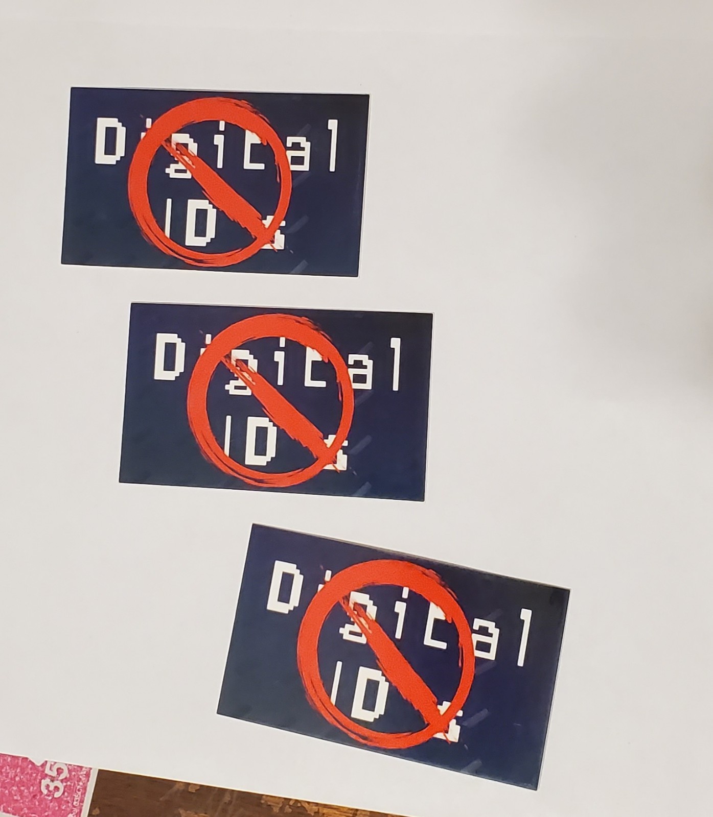 No Digital ID Stickers (3) 