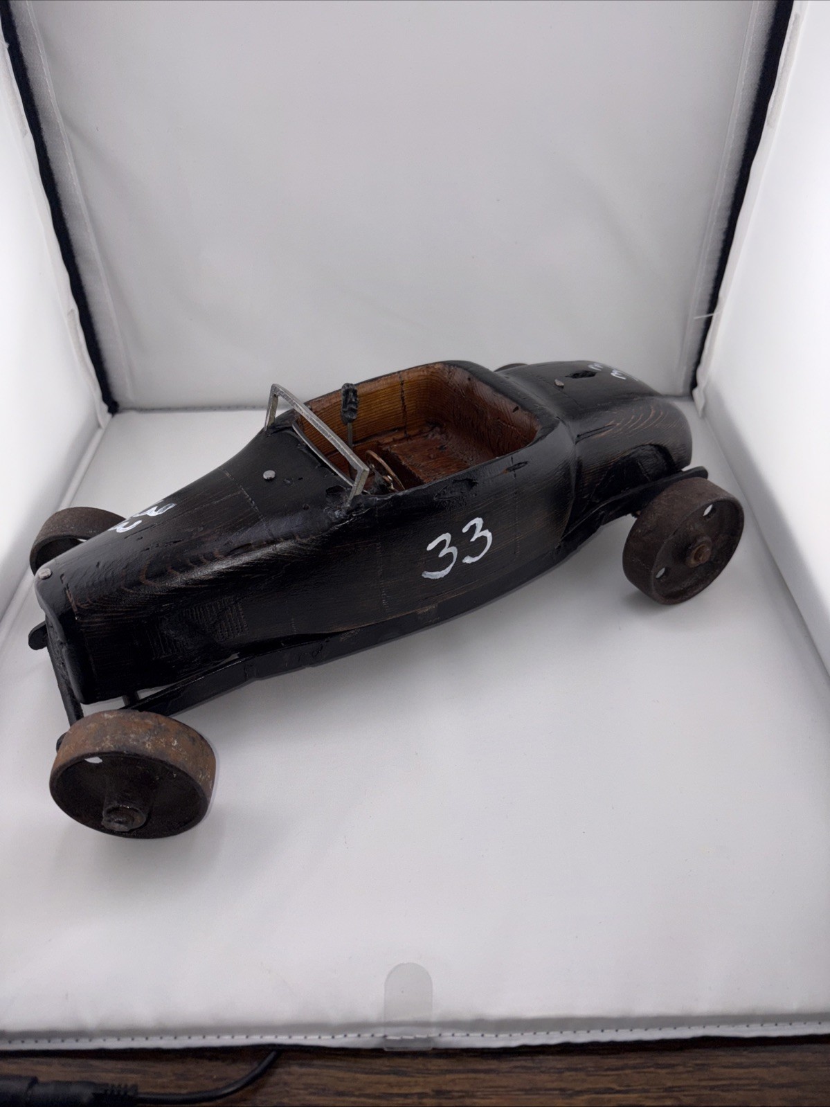 Custom Handmade Wooden 1926 Roadster, One Of A Kind Collectible Car Toy Man Cave
