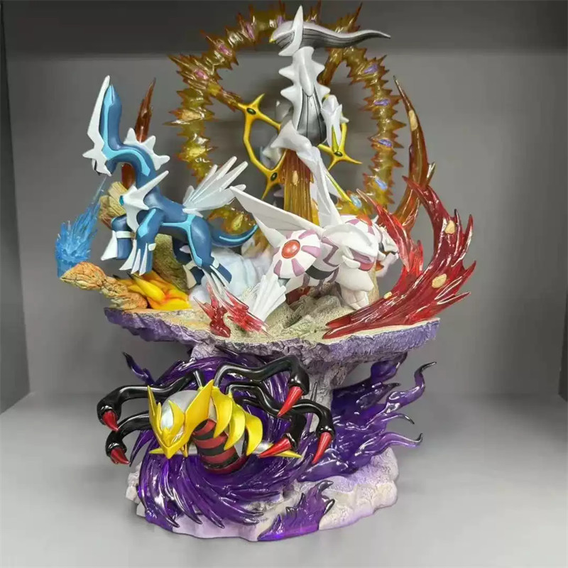 H38CM Arceus Statue Anime Figure Painted GK Model Light Up Collectibles Gift Toy