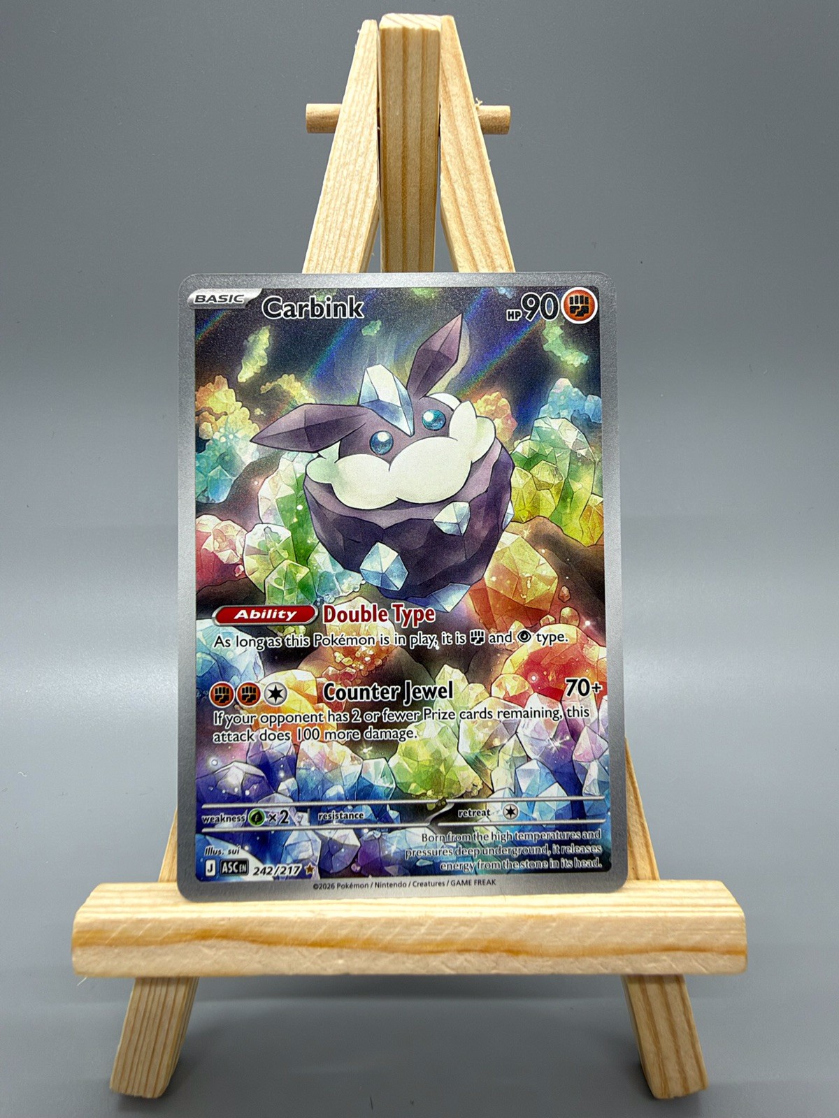 Carbink 242/217 – Illustration Rare – Pokémon Ascended Heroes TCG Card English