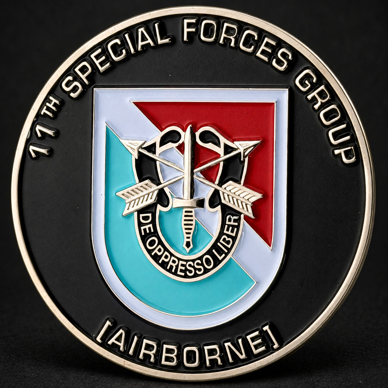 11th Special Forces Group Airborne 1961-1994 Green Beret Challenge Coin