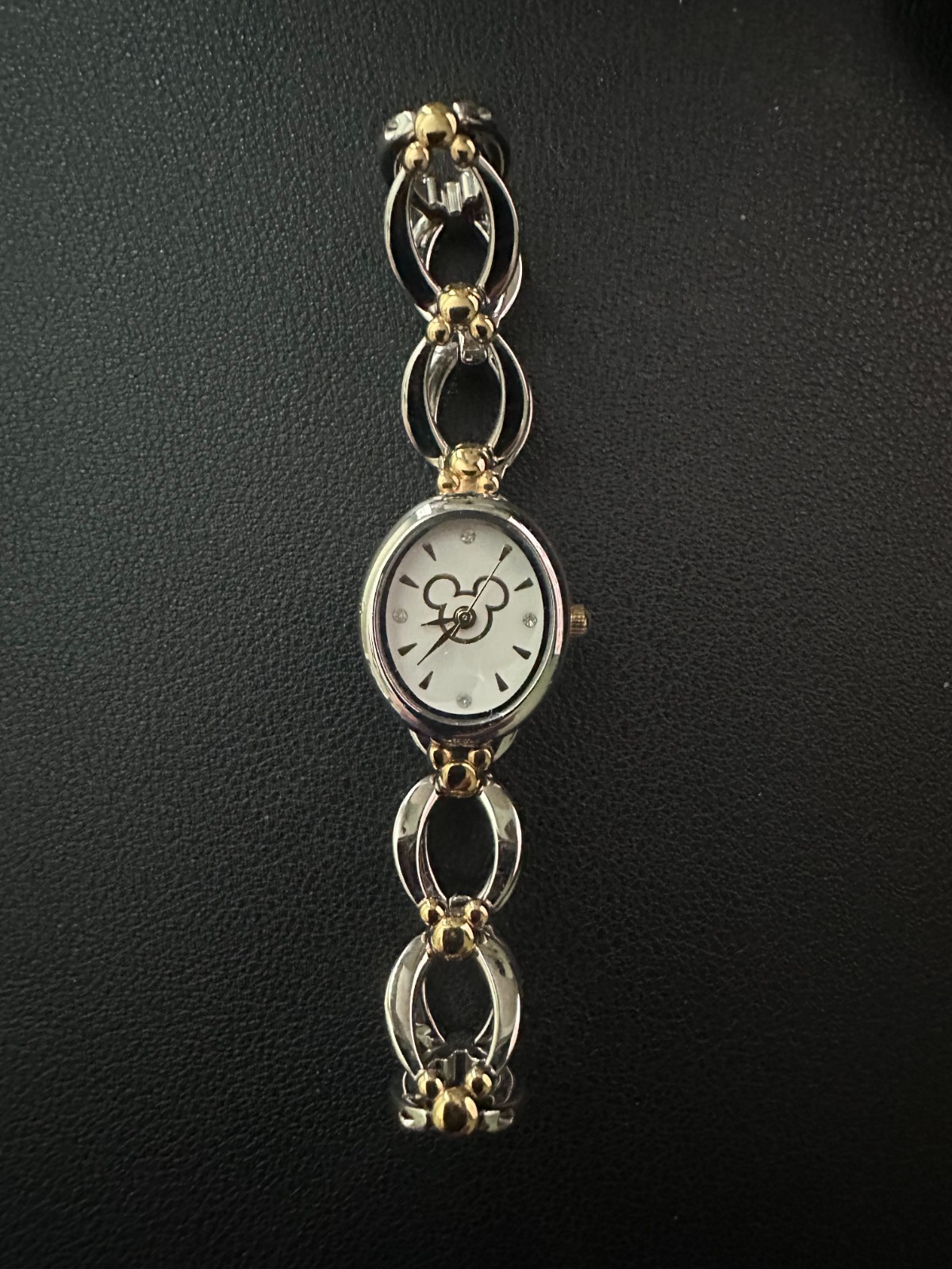 Vintage Two-Tone Disney Mickey Mouse Bracelet Watch - Excellent Shape