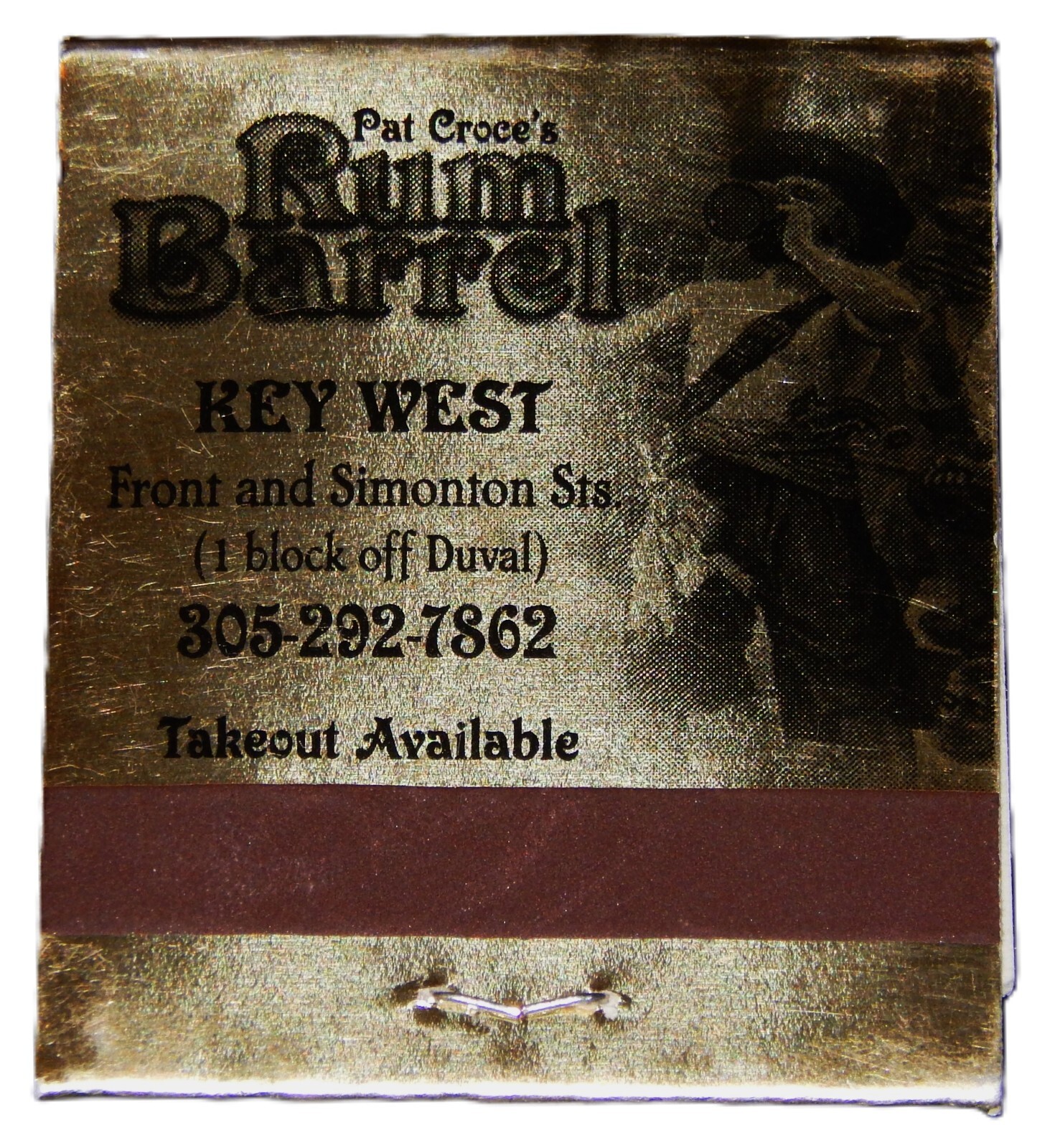 Vintage Matchbook, KEY WEST, FL, Pat Croce's Rum Barrel Restaurant & Drinks