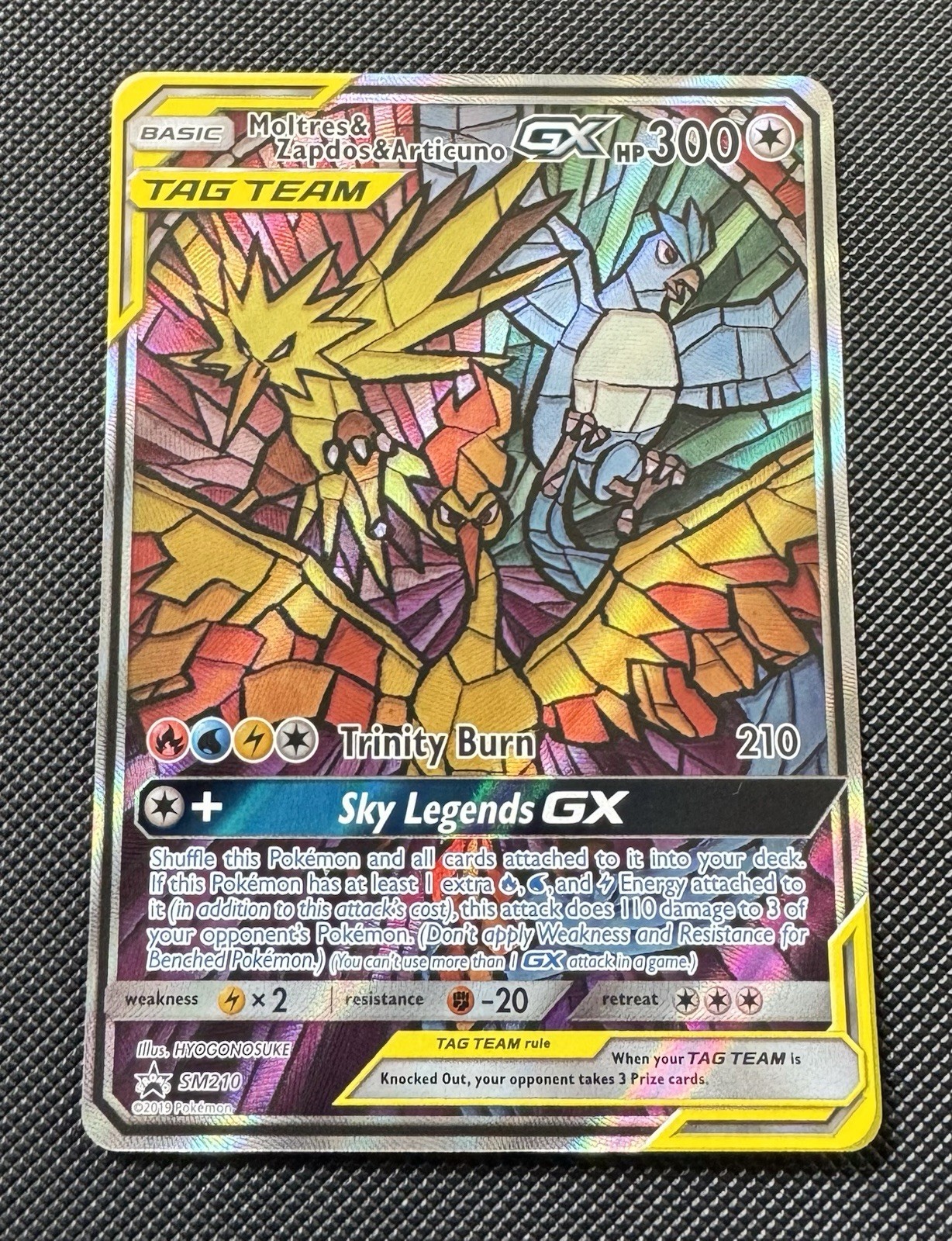 Pokémon Moltres & Zapdos & Articuno Promo SM210 Tag Team Gem Mint 10 Contender