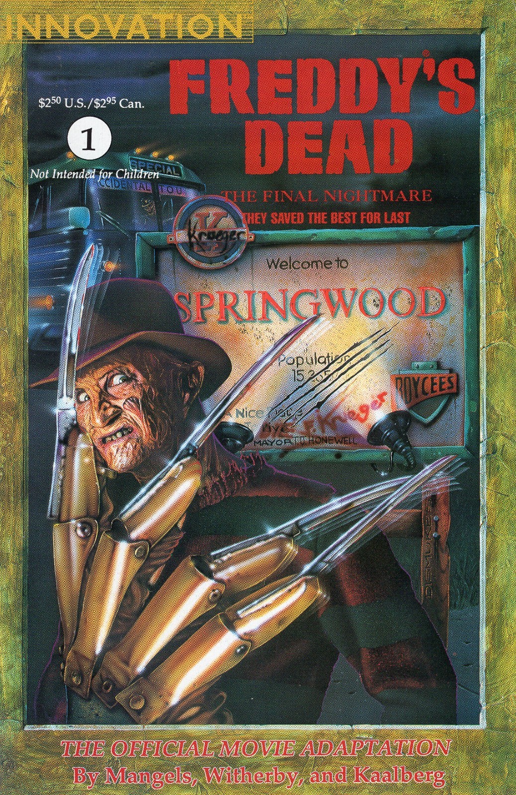 Freddy's Dead Final Nightmare #1 Innovation 1991 VF