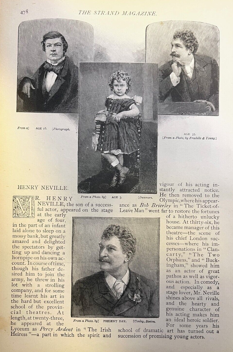 1891 Actor Henry Neville
