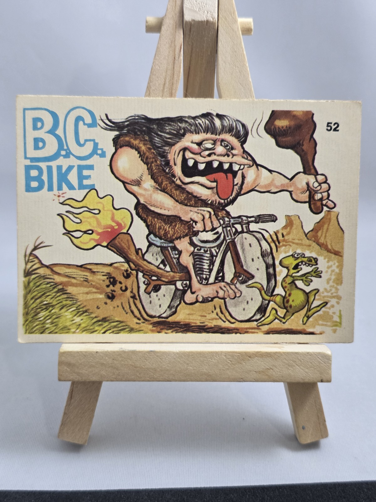 Vintage 1972 Donruss Silly Cycles Sticker B.C. Mike 52 Error Variant Back Rare