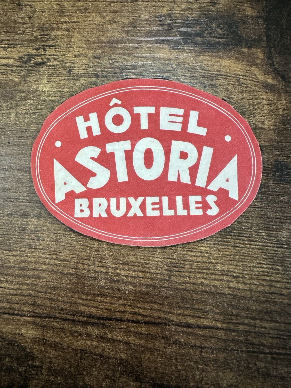 Vintage 1936 Hotel Astoria Bruxelles Belgium Luggage Label Travel Decal