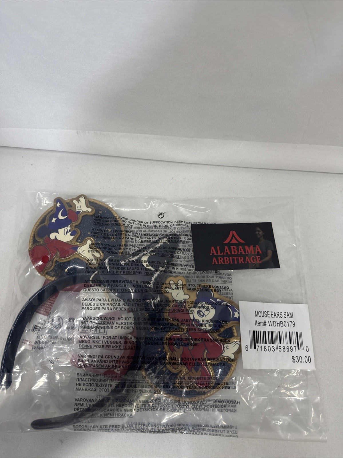 Disney x Macy's Sorcerer's Apprentice Mickey Ears Headband Macy's Exclusive