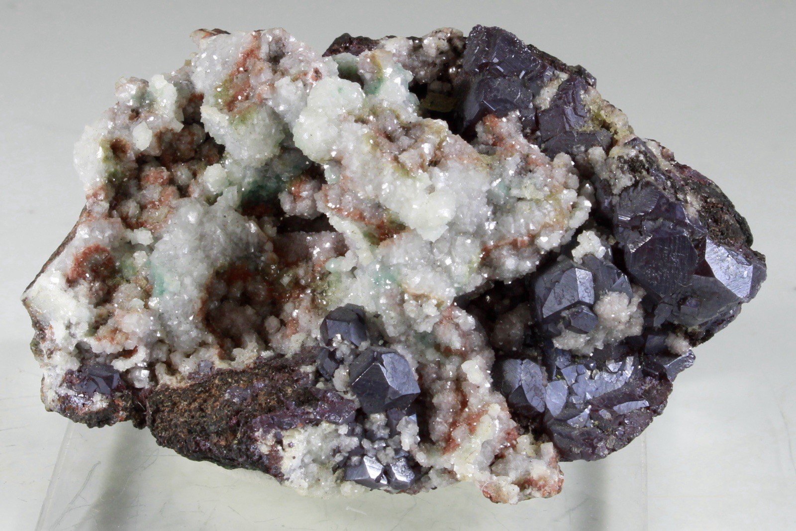 Rare Classic CUPRIAN DOLOMITE w/ MALACHITE ON CUPRITE - Tsumeb Mine, Namibia 