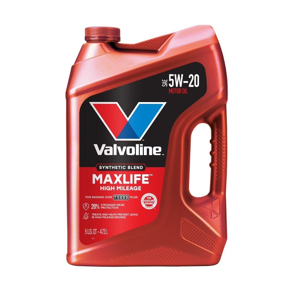 High Mileage 5W-20 Synthetic Blend Motor Oil 5 Quart