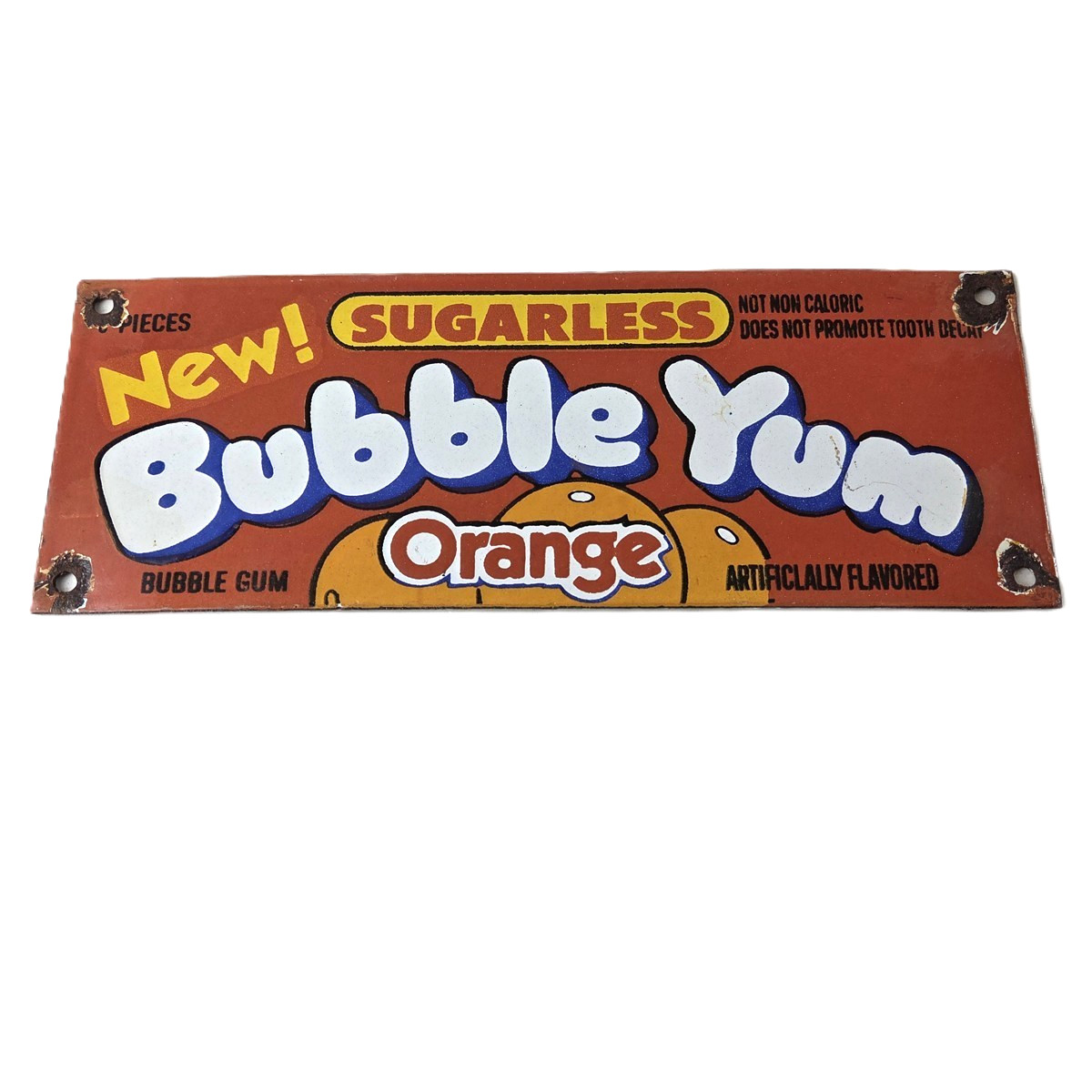 Vintage Bubble Yum Chewing Gum Sign - Porcelain Advertising Gas Pump Sign
