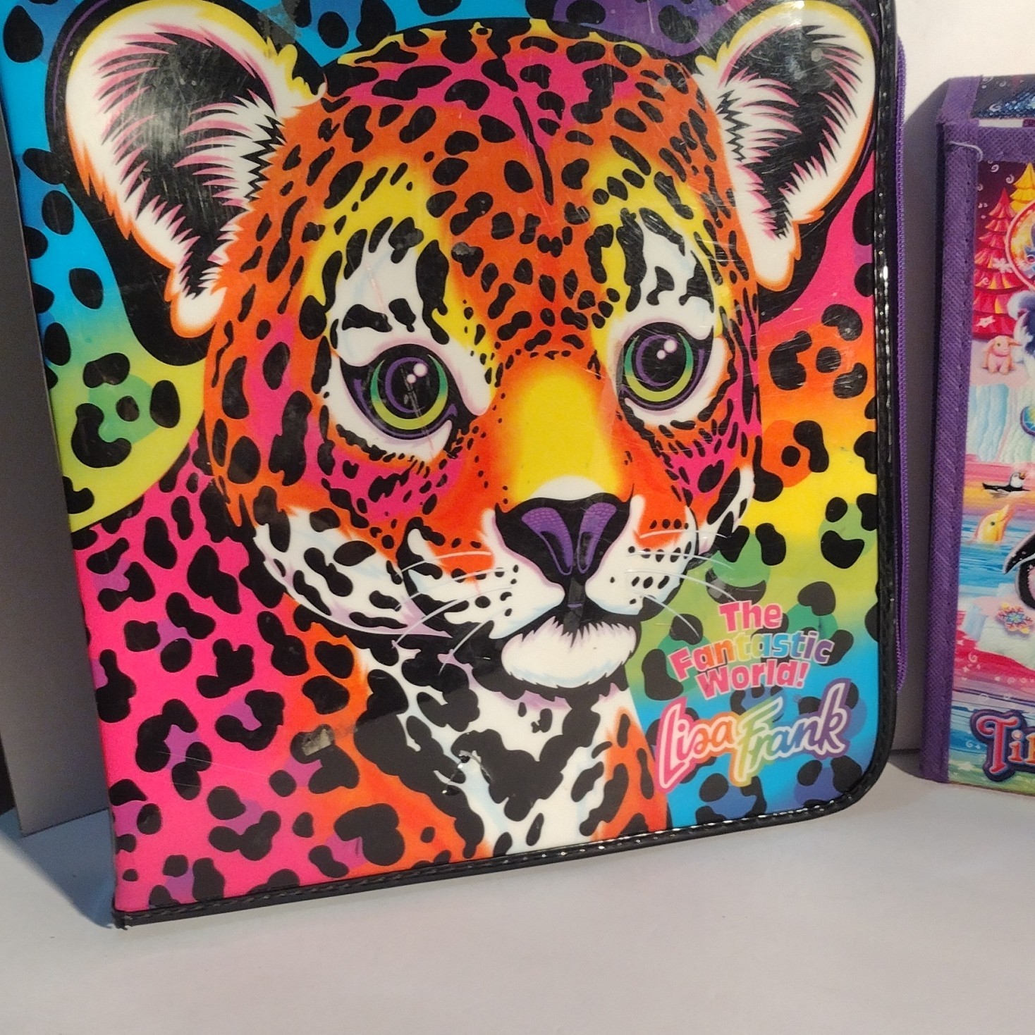 Vintage Lisa Frank 3 Ring Binder Hunter Zip Up