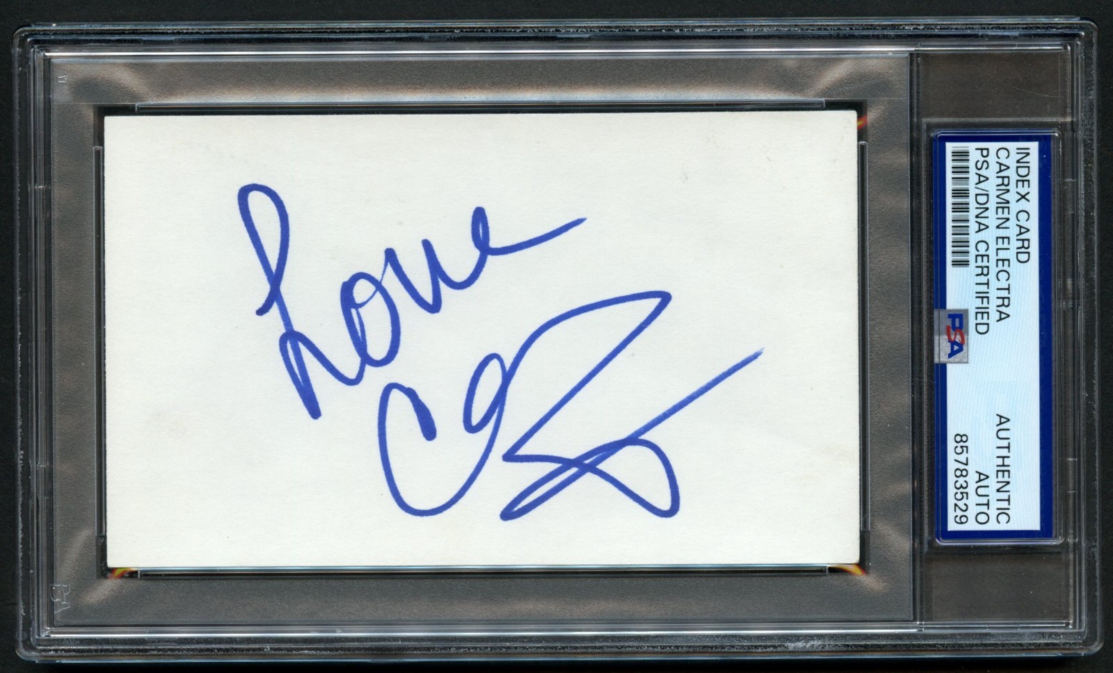 Carmen Electra signed autograph 3x5 Cut Actress Singer Model PSA Slabbed