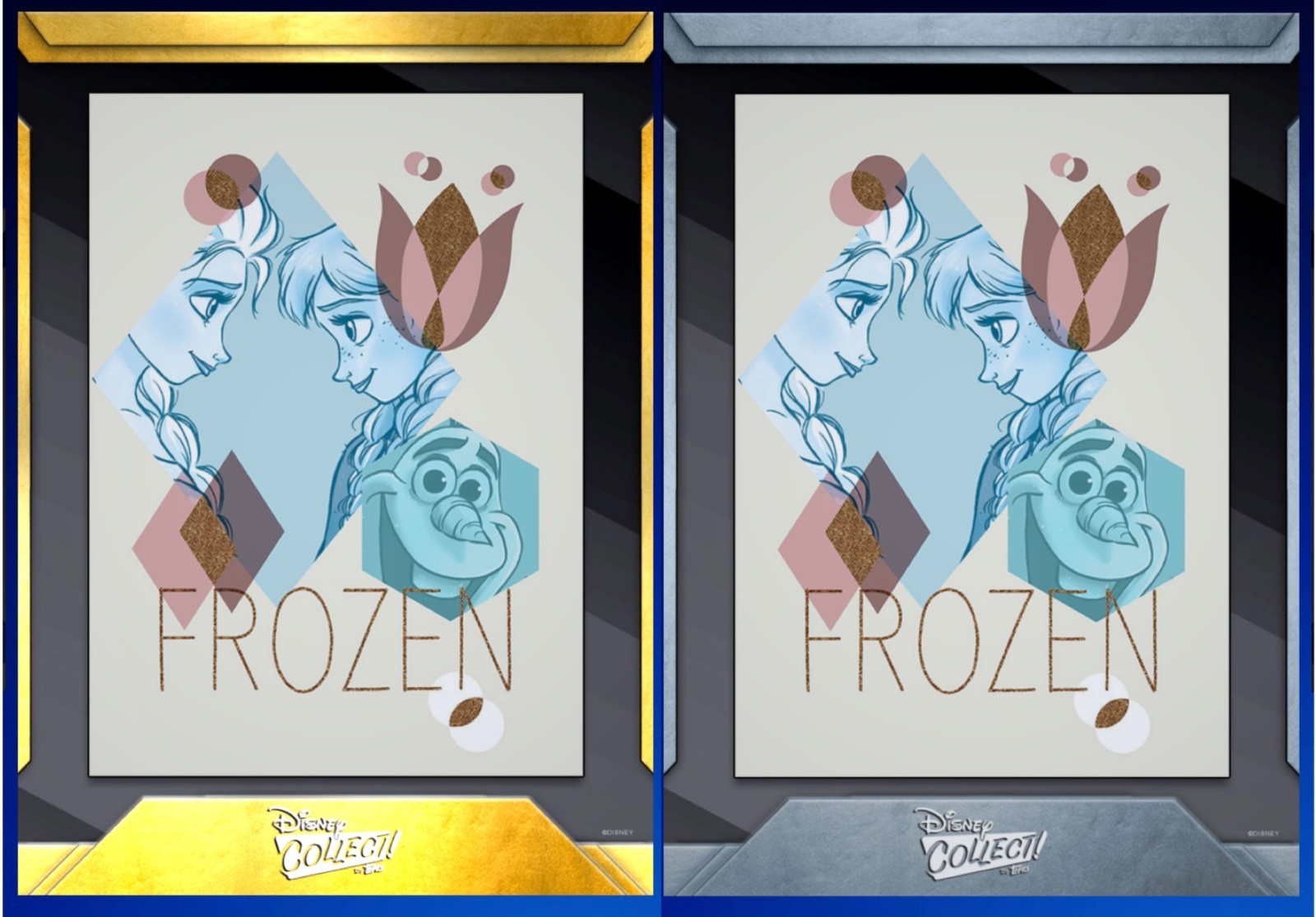 SELECTS #7 FROZEN GOLD/SILVER 2 Card Set Topps Disney Collect Digital 2023