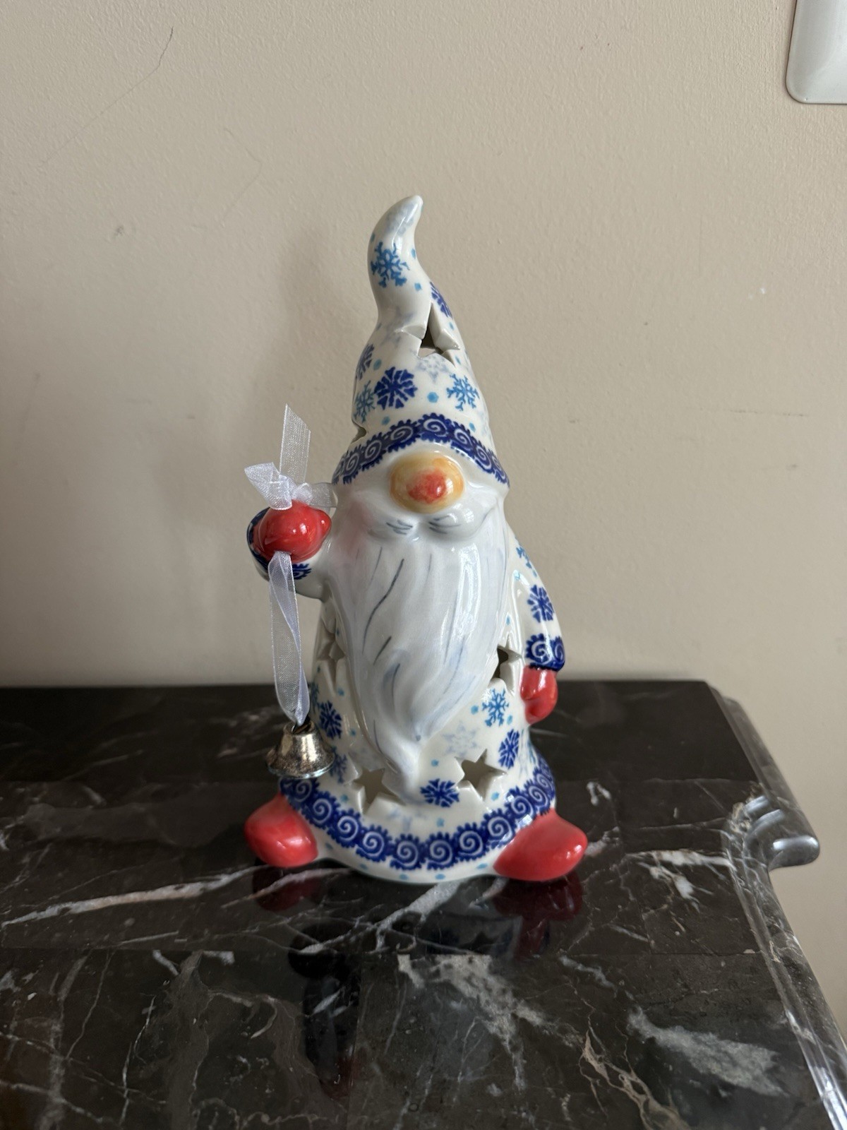 Boleslawiec Polish Pottery Gnome Winter 8” Tall