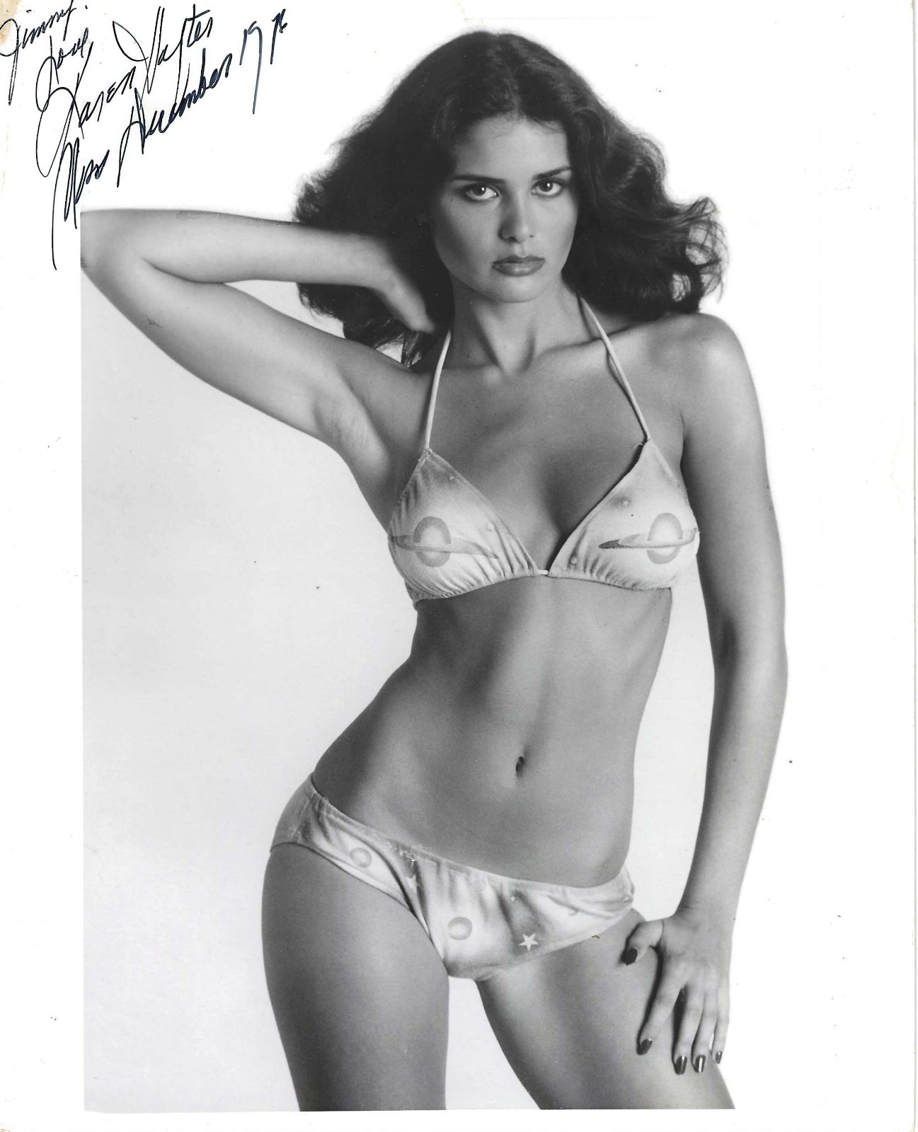 Karen Hafter VINTAGE Signed Promo Playboy Playmate Miss December 1976