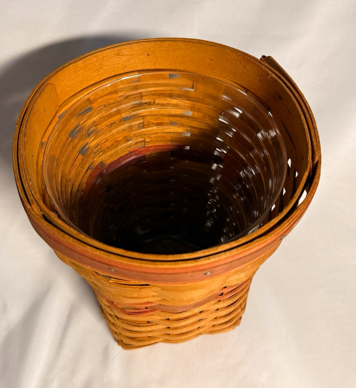 Vintage 1998 Longaberger May Series Snapdragon Basket Flower Vase