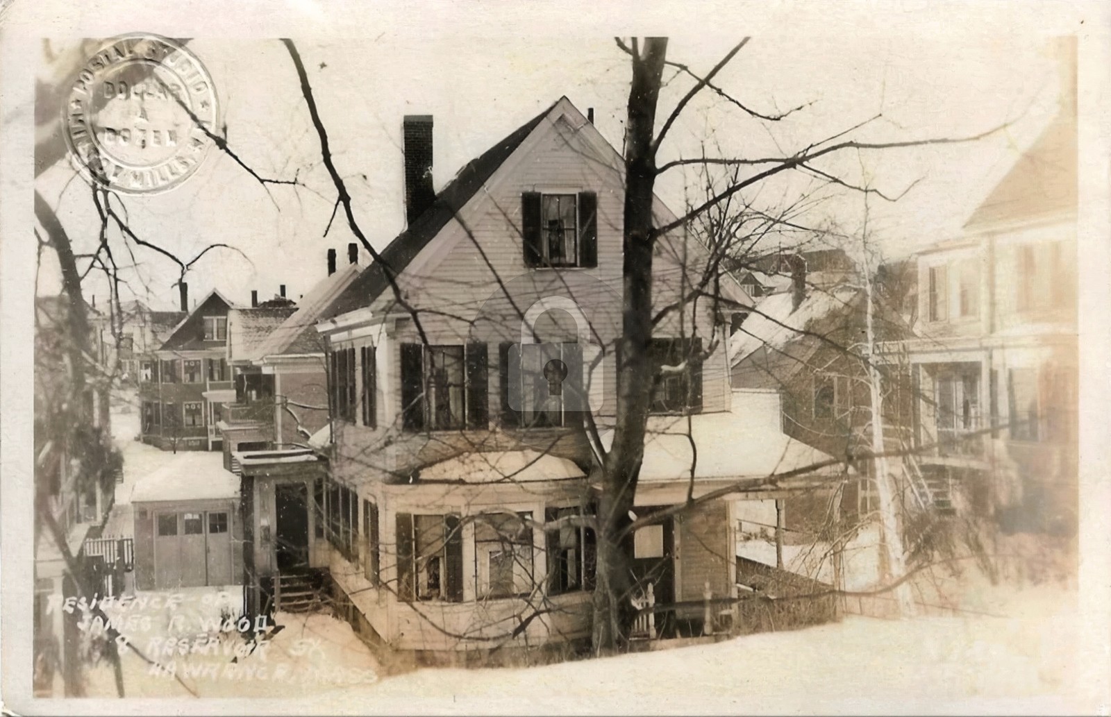 1910s Lawrence MA 8 Reservoir Street Home RPPC Photo Postcard COPY